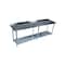 Bk Resources Work Table Stainless Steel With Undershelf, 1.5" Rear Riser 84"Wx18"D VTTR-1884 - alternate 1